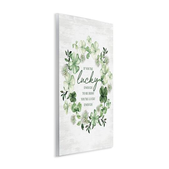 Stupell Industries Irish is Lucky Enough Wreath Wall Plaque Art